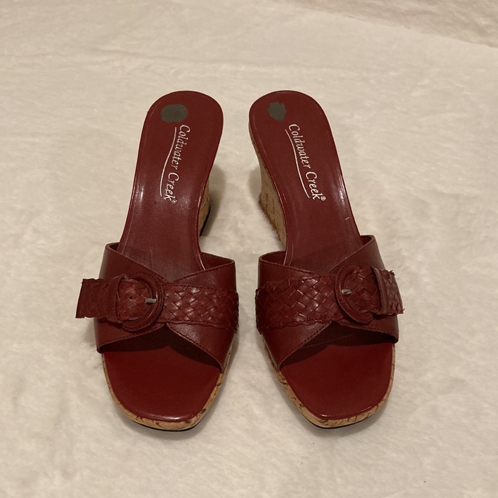 Coldwater Creek red wedges, Sz 7.5M - Picture 2 of 6